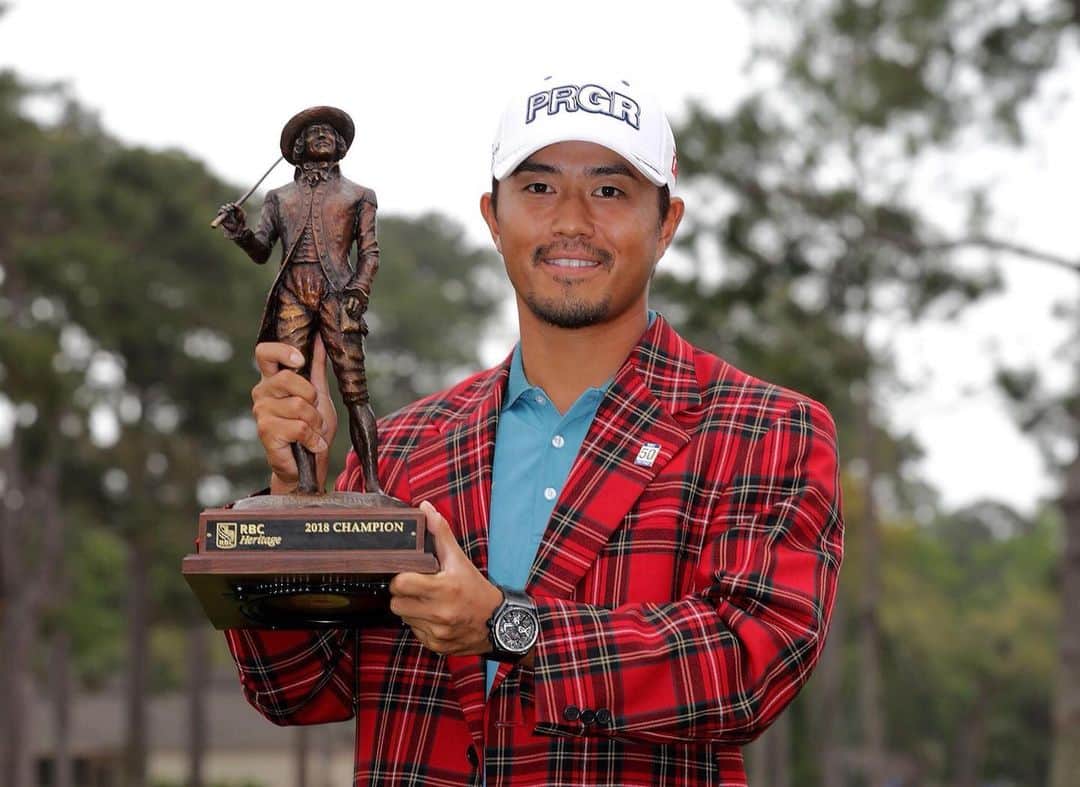 小平智のインスタグラム：「7勝目はRBCヘリテージ！ USPGAツアー初優勝！目標としてた舞台での優勝は嬉しかった(^^) 最後のパットは気持ちよかった〜笑 早く試合したいな〜！コロナよ消えろ〜 #7勝目 #RBCヘリテージ #小平智」