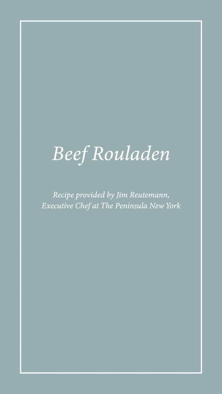 のインスタグラム：「Beef Rouladen with Executive Chef Jim Reutemann」