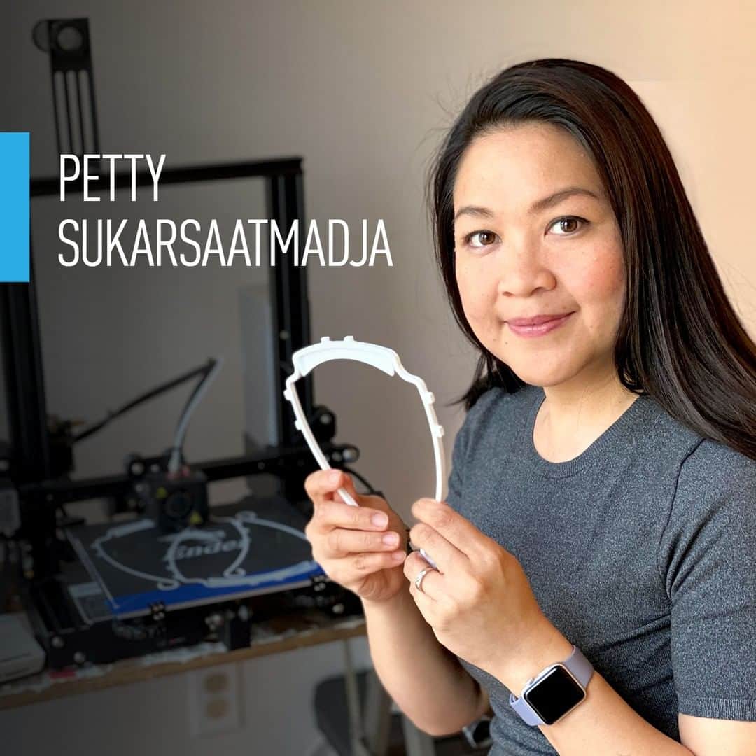 Panasonicさんのインスタグラム写真 - (PanasonicInstagram)「Using a 3D printer #athome, Petty, a Panasonic Engineer, has created more than 400 face shields to help keep our #healthcareheroes safe. She's enlisted the help of her husband, family & friends to make more. Thank you for your service, Petty!⁣ #WhatMovesus ⁣#LifeAtPanasonic」5月14日 1時05分 - panasonic