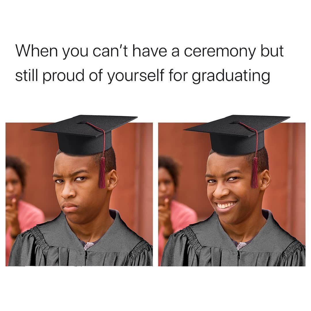 Instagramさんのインスタグラム写真 - (InstagramInstagram)「To: Graduating seniors ⁣ From: @daquan⁣ ⁣ Subject:  A meme just for you ❤️⁣ ⁣ Email:⁣ Graduation or no graduation, you did it 🙏🏾⁣ You hustled hard and got it done 💪🏾⁣ Be proud of yourself for all the hours of hard work you put in to get that diploma 🔥 ⁣ ⁣ #Graduation2020」5月14日 1時20分 - instagram