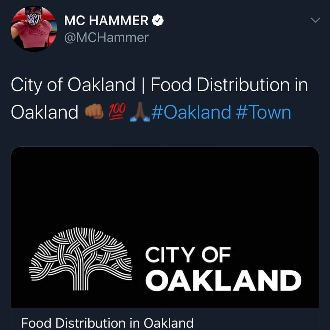 MCハマーさんのインスタグラム写真 - (MCハマーInstagram)「The link is in my bio #Town 👊🏾💯🙏🏿 #OakTown #TownLove」5月14日 10時07分 - mchammer