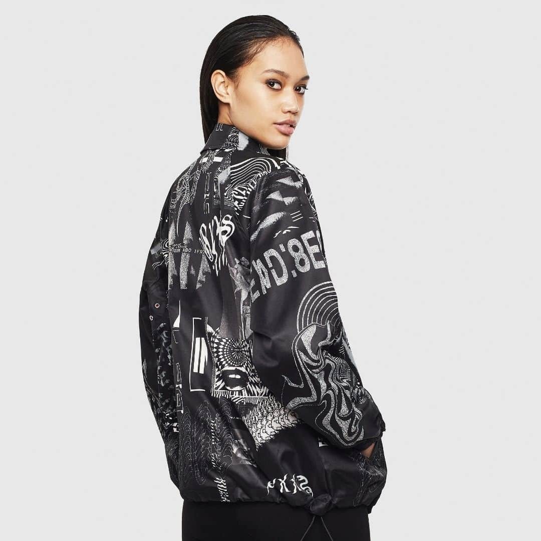 ディーゼルのインスタグラム：「Nothing scary, just a rock-inspired jacket with a demonic twist. #DieselSS20」