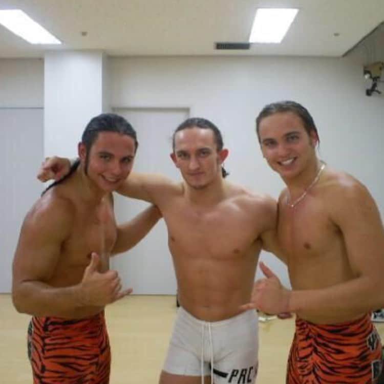 ニック・ジャクソンのインスタグラム：「A younger Bucks with Pac somewhere in Japan in 2008.」