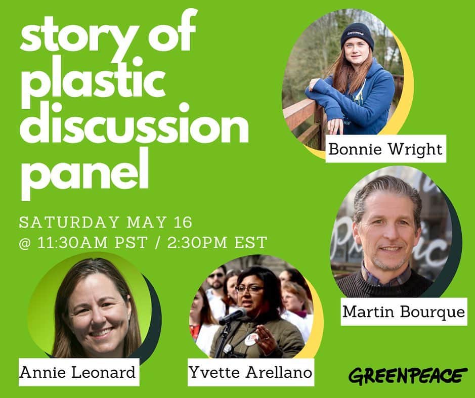 ボニー・ライトのインスタグラム：「Zoom webinar this Saturday on the documentary ‘The Story of Plastic’ The film explores the crisis of plastics pollution, what it’s doing to the health of the planet and people. Most interestingly it connects the plastics industry and the fossil fuel industry. It unveils the corruption and suggests solutions for a circular economy. I’ll be moderating the panel with executive director of @greenpeaceusa Annie Leonard with speakers from the film Yvette Arellano policy research and grassroots advocate at @tejasbarrios and Martin Bourque executive director  @ecology.center and also senior ocean plastics campaigner Kate Melges @greenpeaceusa Link in bio and stories to sign up! Film is free to watch, also linked in stories. It’ll be a one hour webinar starting at 11:30am PST Saturday May 16th」