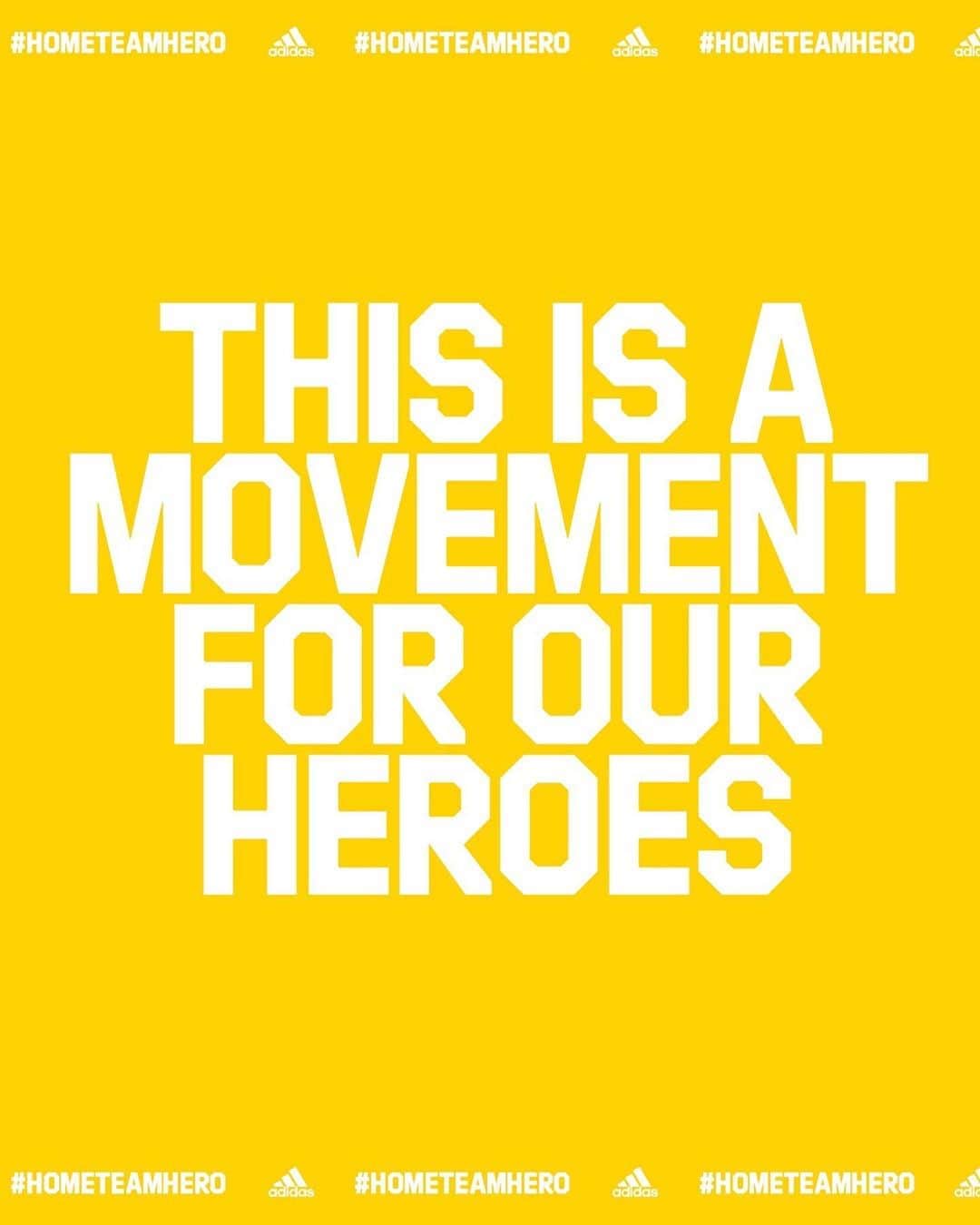 adidasのインスタグラム：「Join the #HOMETEAMHERO Challenge, the ultimate donation rally to give back to our frontline heroes who never stopped moving for us. ⁣⁣⁣ ⁣ ⁣⁣⁣ Every active minute counts in the adidas Running and Training apps (@adidasruntastic) and select partner apps. We will donate $1 for every one hour collectively logged to the #COVID19Fund for @WHO, up to one million hours.⁣⁣ ⁣⁣⁣ ⁣⁣ That’s one million hours together. One million hours dedicated to those who are working to keep us safe.⁣⁣⁣ ⁣⁣⁣⁣ 🗓 Starts May 29 ⁣⁣⁣ Learn more now at adidas.com/HOMETEAMHERO⁣⁣ ⁣⁣⁣ ⁣ @UNFoundation」