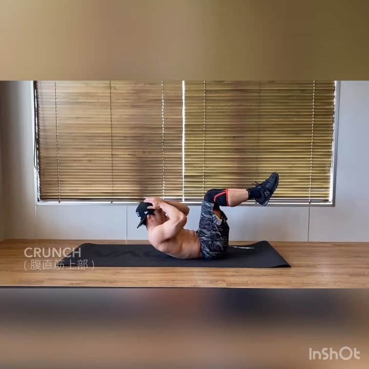 のインスタグラム：「#crunch #legraises #russiantwists #dragonflag #家トレ#石森塾」