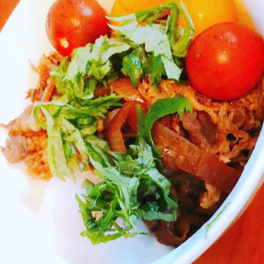 今井麻美のインスタグラム：「牛丼」