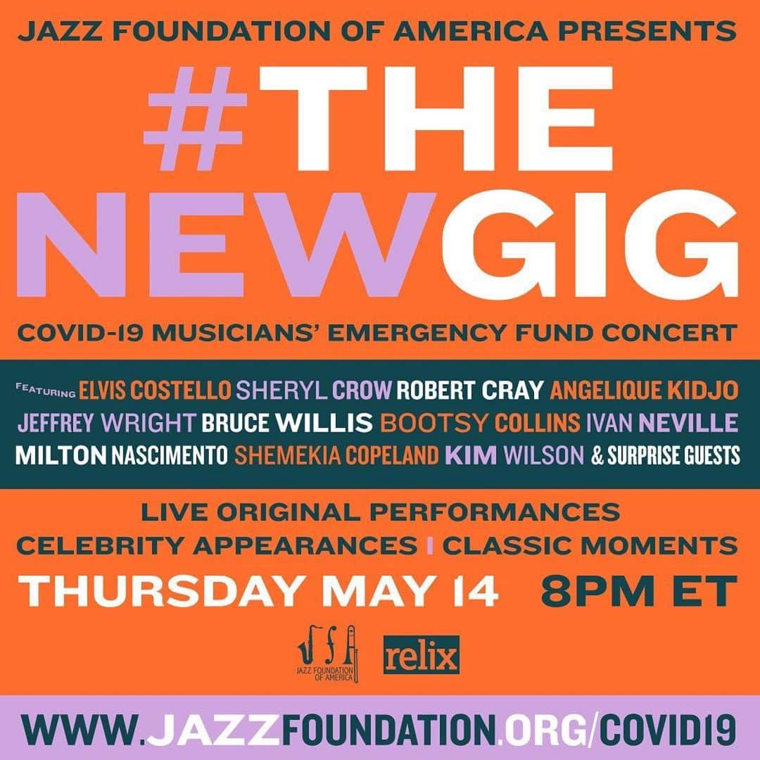 シェリル・クロウさんのインスタグラム写真 - (シェリル・クロウInstagram)「✨Tonight! ✨ link in bio for more information _________________________________________________ #Repost @jazzfoundationofamerica ・・・ The Jazz Foundation of America is proud to announce #TheNewGig Live! Please join us, along with this incredible lineup, on Thursday 05.14 at 8pm EST  for a digital fundraiser benefiting jazz, blues and roots musicians affected by COVID-19. You can learn more and make an early donation here: http://jazzfoundation.org/covid19」5月14日 23時30分 - sherylcrow