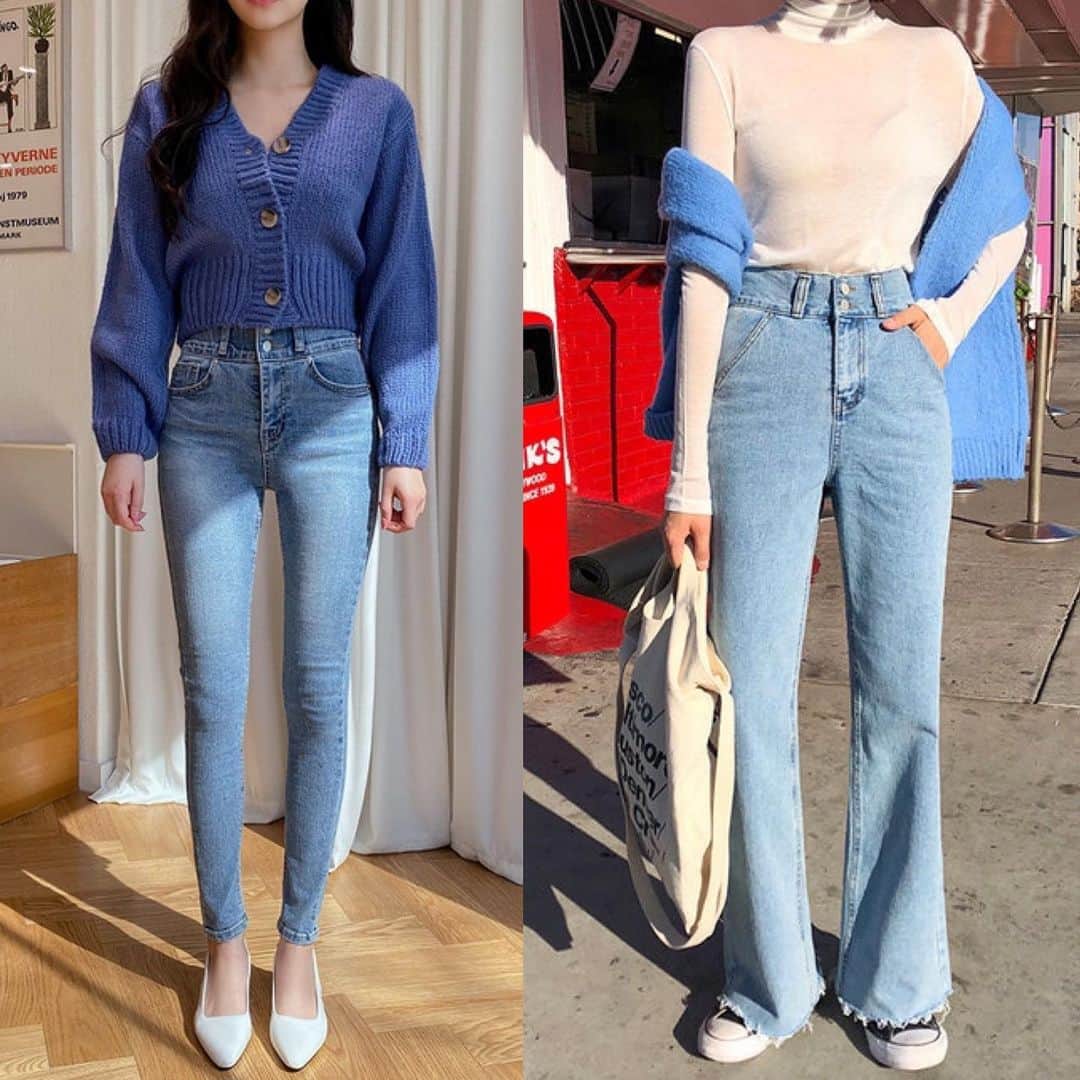 のインスタグラム：「스키니 VS 와이드팬츠 츄멤님들의 선택은?!👭🏼✨」