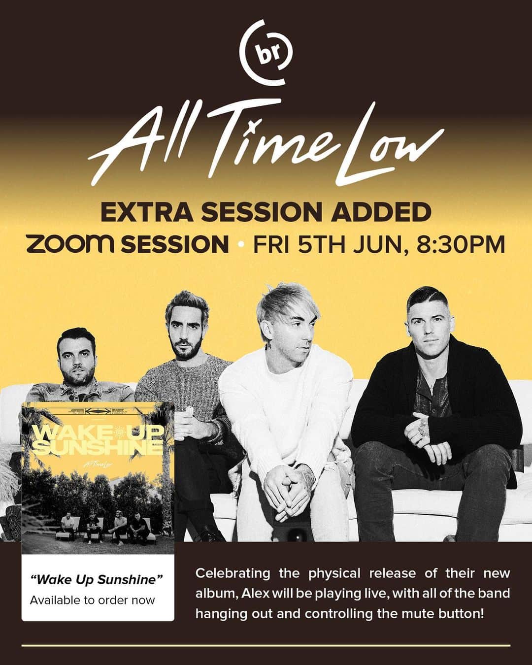 All Time Lowのインスタグラム：「UK! Our first @banquetrecords zoom session filled up quickly so we added another. Tix on sale tomorrow at 11am BST, link in bio.」