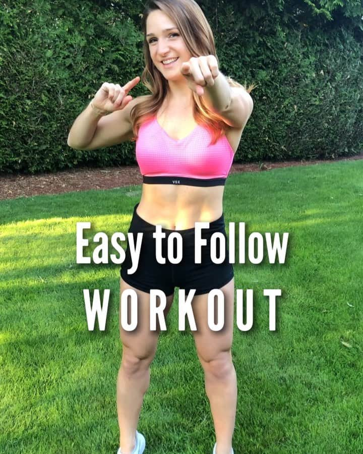 ヴィクトリア・ダフィールドのインスタグラム：「Here’s another EASY TO FOLLOW WORKOUT - 5 Exercises that are going to give you a total body burn 🔥❤️. They’re easy to follow exercises and it’s quick, fun, and simple. Squeeze your core and remember to enjoy it!! SMASH IT WITH PASSION! Let’s go -  1️⃣ Calf Raises (30 sec) 2️⃣ Cross Toe Touch to Squat (30 sec) 3️⃣ Forward & Back Lunge - R (30 sec) 4️⃣ Forward & Back Lunge - L (30 sec) 5️⃣ Jump Cross Punch (30 sec) 6️⃣ REST (30 sec) —  Do this whole circuit 2-5x! Whatever you’re feelin today! Focus on your form and enjoy soaking in those immediate benefits! Enjoy letting out that stress, boosting your energy, and feeling like a warrior - take it all in! Enjoy it!!! You are a WARRIOR ❤️」