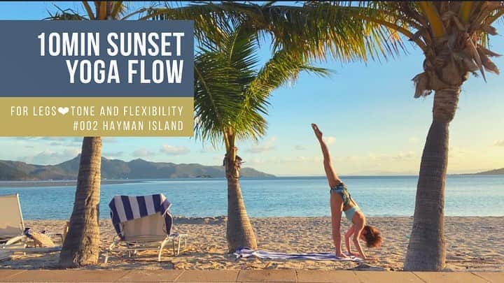 渡辺由布子さんのインスタグラム写真 - (渡辺由布子Instagram)「🎥  New video on my @youtube channel “Life is A Journey”. #LinkinBio  ▶︎10 min Sunset Yoga Flow For legs💙Tone&Fexibility #002 was filmed in Hayman Island🇦🇺  オーストラリアのグレートバリアリーフに位置する、#ヘイマン島 で撮影したヨガvideoをYouTubeで公開しました。  単なるレッスン動画ではなく、このご時世に少しでも世界を旅した気分になってもらえたら嬉しい限りです。  夕暮れ時の10分間ですが、沈みゆく太陽や空の移り変わり、(図らずして)家路を急ぐ人の流れも感じられるはず。   ちなみに、相変わらず編集作業やアフレコに時間を要する割に、チャンネル登録数100人超えを達成しないとオリジナルURLが発行できないという事実が判明(泣)皆さまどうか清き一票をお願いします！笑  💻 https://youtu.be/Q8PAHADRfAY  #サブスク  #自作自演 #水着 ？ #LifeIsAJourney #YouTube  #yogavideo  #sunset #beach #legs #stayhome #stayhealthy #staymotivated  #onlineyoga #subscribe  #yogapractice  #yogaeverydamnday  #yogaeverywhere   📍 #HaymanIsland #Australia #🇦🇺」5月15日 17時08分 - watanabe_yuko