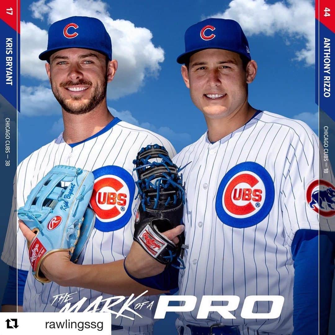 Rawlings Japanさんのインスタグラム写真 - (Rawlings JapanInstagram)「#Repost @rawlingssg with @get_repost ・・・ Our final stop on our behind-the-scenes  #RawlingsGloveDay with the @cubs features Chicago stars, Anthony Rizzo, and Kris Bryant's gamers. Rizzo was the 2016 #RawlingsPlatinumGlove winner, and Bryant was the 2016 NL MVP. 👀 at a sneak peak of these beauties before the season starts here! 🔥 . #TeamRawlings  #TheMarkOfExcellence #TheMarkOfAPro #SpringTraining @kris_bryant17 @arizz_44 @rawlings_japan_llc」5月15日 10時11分 - rawlings_japan_llc
