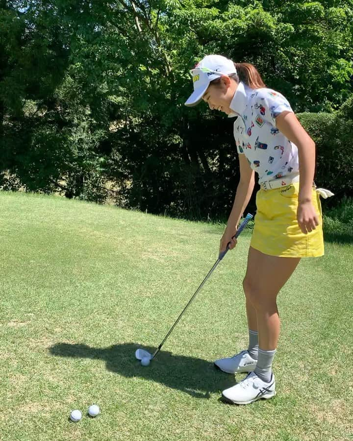 安田祐香のインスタグラム：「ALBAさんの企画で3球連続ピックアップ⛳️ 次は　@miyuu.210  クラブを器用に扱えるとゴルフ全体にプラスですよ~ 皆さんもチャレンジして投稿してくださいね！ #albachallenge #ゴルフ界を元気に」