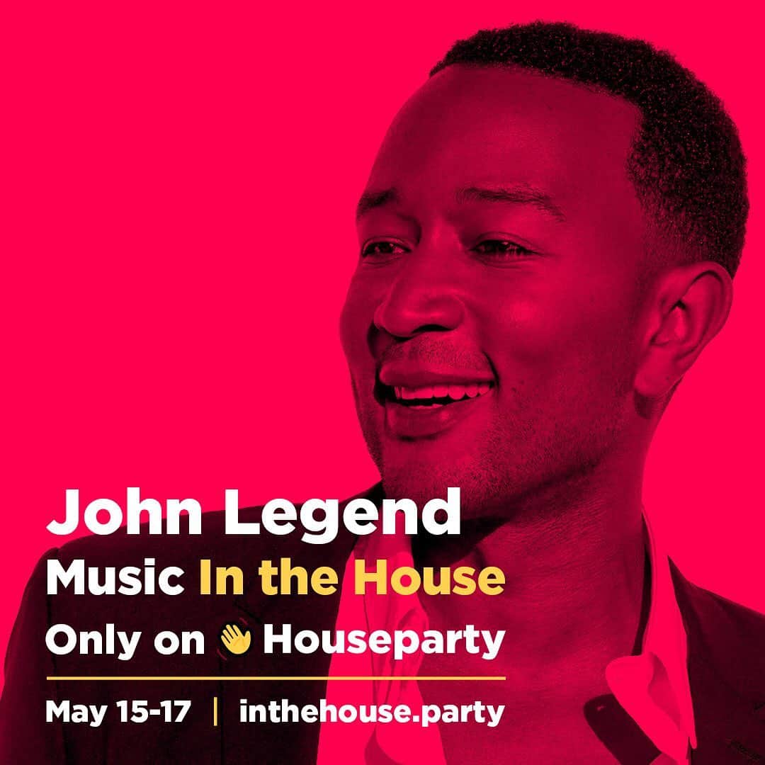 ジョン・レジェンドさんのインスタグラム写真 - (ジョン・レジェンドInstagram)「I'm going to be #InTheHouse! Join me on @houseparty, Sunday May 17th at 7pm ET.」5月16日 3時10分 - johnlegend