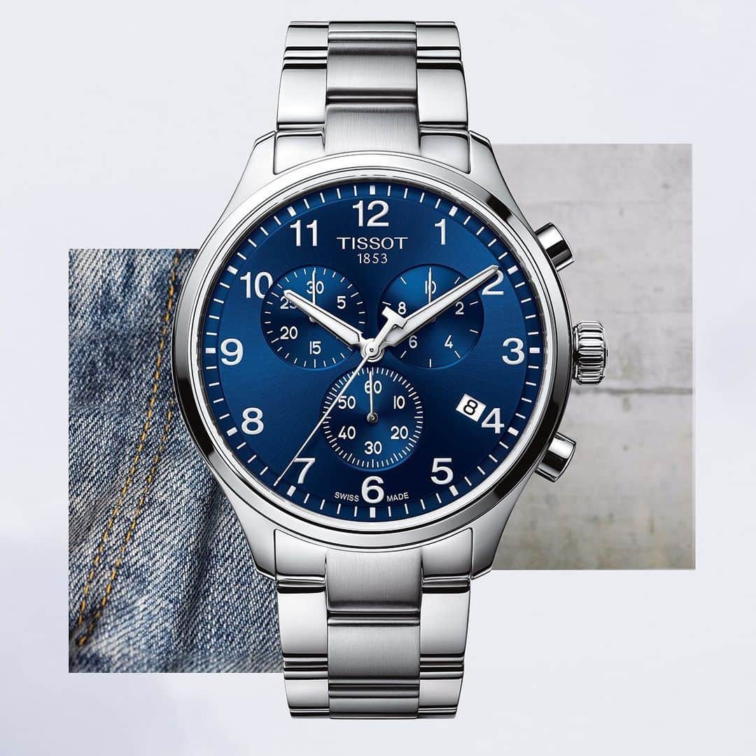 のインスタグラム：「Clear design, classy look, precision and robustness; words that describe the #Tissot Chrono XL best.  #ChronoXL」