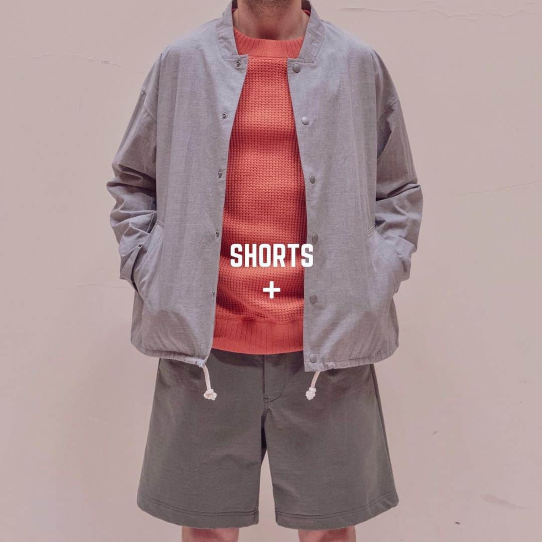 Jackmanさんのインスタグラム写真 - (JackmanInstagram)「「+GROUND JACKET」 ﻿ Big Hip Shorts +Ground Jacket +Waffle Midneck  Available at our online and dealers. ﻿ ﻿ #jackman_official #factorybrand #madeinjapan #madeinfukui #shortpants #shorts」5月15日 19時57分 - jackman_official