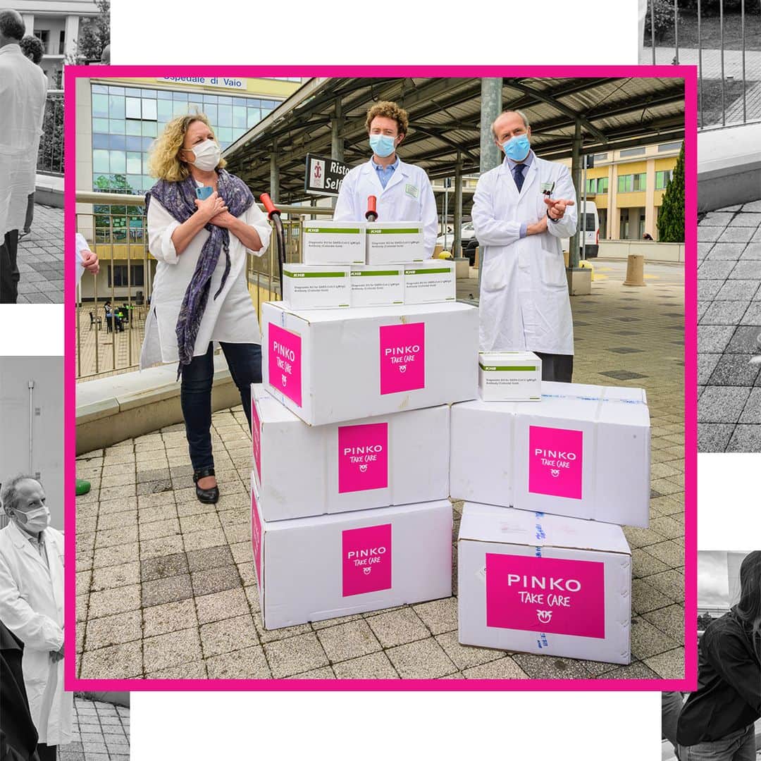 PINKOさんのインスタグラム写真 - (PINKOInstagram)「You know, we love to keep our promises! The #PINKOfamily delivered the first round of collected screening tests: 2900 pieces already reached the Fidenza Vaio Hospital, the remaining 4420 are ready to be delivered! This is what you and all of your #PINKOActsOfLove did for our local heroes! #PINKOtakecare #PINKO」5月15日 20時00分 - pinkoofficial