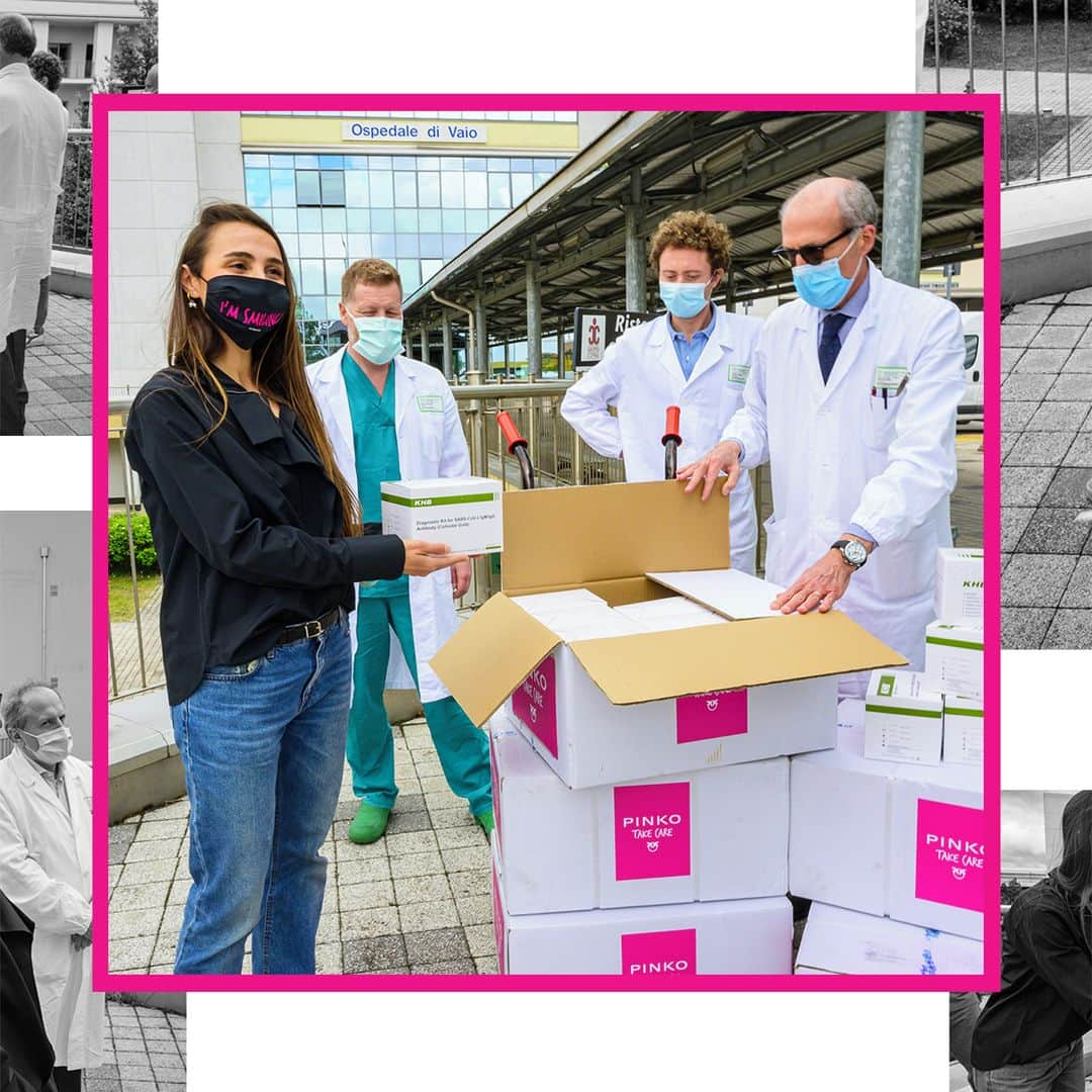 PINKOさんのインスタグラム写真 - (PINKOInstagram)「You know, we love to keep our promises! The #PINKOfamily delivered the first round of collected screening tests: 2900 pieces already reached the Fidenza Vaio Hospital, the remaining 4420 are ready to be delivered! This is what you and all of your #PINKOActsOfLove did for our local heroes! #PINKOtakecare #PINKO」5月15日 20時00分 - pinkoofficial