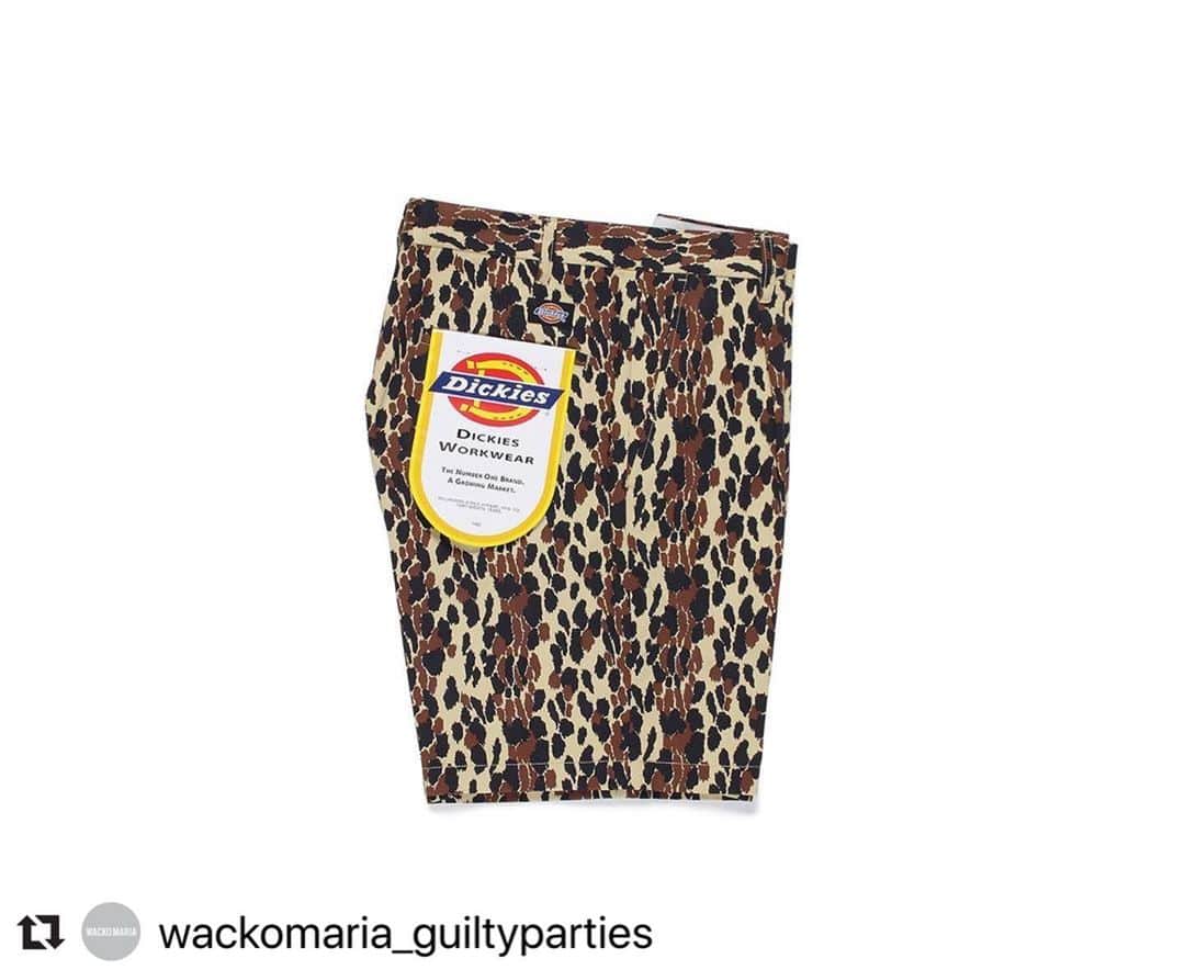 のインスタグラム：「5/16 Release!! #Repost @wackomaria_guiltyparties with @make_repost ・・・ DICKIES / WACKO MARIA LEOPARD PLEATED SHORTS 05/16/2020 #dickies #wackomaria #guiltyparties」