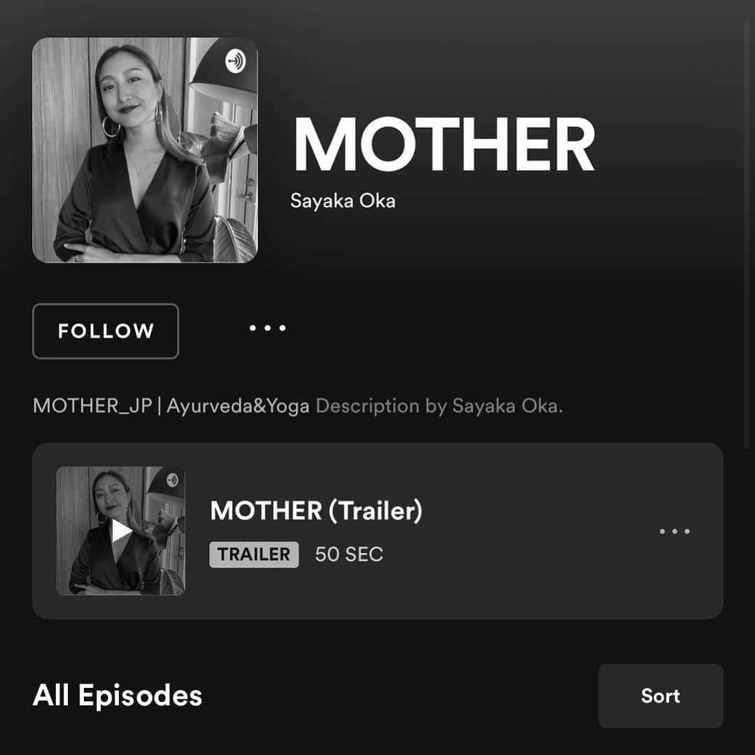 岡清華さんのインスタグラム写真 - (岡清華Instagram)「MOTHER Podcast🎧Debut!  心が安らぐちょっといい話。 "生き方の知恵" をメインにラジオ番組を作っています。不定期ですが、ふと言葉が降りてきたときに、ボイスメモを残すような感覚で、10〜20分のトークセッションです。  ラジオは、私に合っているようなので、 楽しく続けていきたいと思います。  音声ならではで伝えられる内容を、独自の世界観と共にお送りしていきます。エネルギーを声にのせて届けたいと思っています。  おやすみ前のリラックスタイムに、 朝起きてからの瞑想タイムに。  是非、ながら聴き。ではなく、 自己に意識を置きながら、 じーっと、ぼーっと、自分と向き合いながら 聴いてみてください。  繰り返し聴いていただいたとき、 その時々に何かが当てはまるような バイブルをストックできるように というのが今回の目標です。  何でも視聴可能ですが、Spotifyが分かりやすいかもしれません…  Podcastは、初心者なので、 これで聴けたよ！これで聴けるように設定したら？などあればぜひ、教えてください。  1ヶ月ほど前から始めましたが楽しくて仕方ないです。ご提案いただいたのは、いつもお世話になっている　@tachibanakanako さん。素晴らしいご提案を有難うございます。 . ストーリーズにリンクを貼り付けますので、 swipe up!してみてくださいね🙏✨🎧 . . Apple Podcast は、"MOTHER sayaka oka" で検索！✔︎✔︎✔︎ . .  #Podcast #MOTHER #AYURVEDA #YOGA #LEARN #EXPERIENCE #ポッドキャスト #ラジオ #おやすみ前に #1日のスタートに」5月15日 21時43分 - okasaya