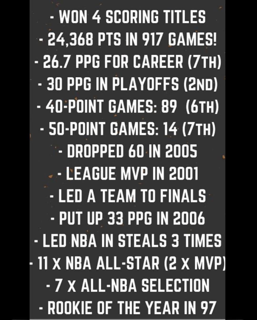 アレン・アイバーソンさんのインスタグラム写真 - (アレン・アイバーソンInstagram)「On this day 19 years ago, the oldhead became the shortest player to win MVP in NBA history!!! #SixFootKilla #LilBigMan #HOF」5月16日 6時20分 - theofficialai3