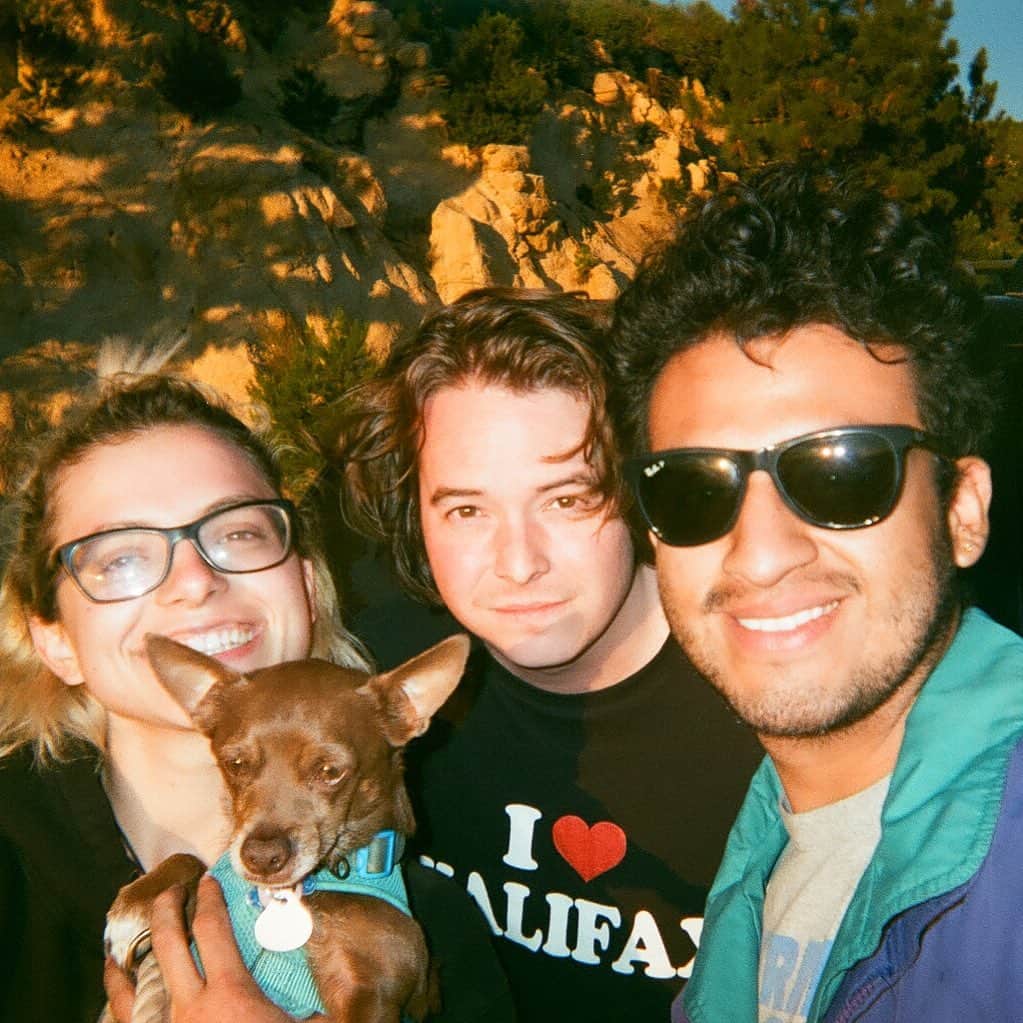 HEY VIOLETのインスタグラム：「go check out my updated spotify playlist by swiping up on our story! also enjoy this pic from one of our last camping trips where we encountered a bear, a coyote, and a rattlesnake because jeffrey is a magnet for apex predators, i guess」