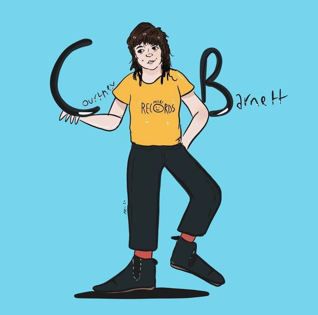 コートニー・バーネットのインスタグラム：「Art by @ari_illustrates 💙💛」