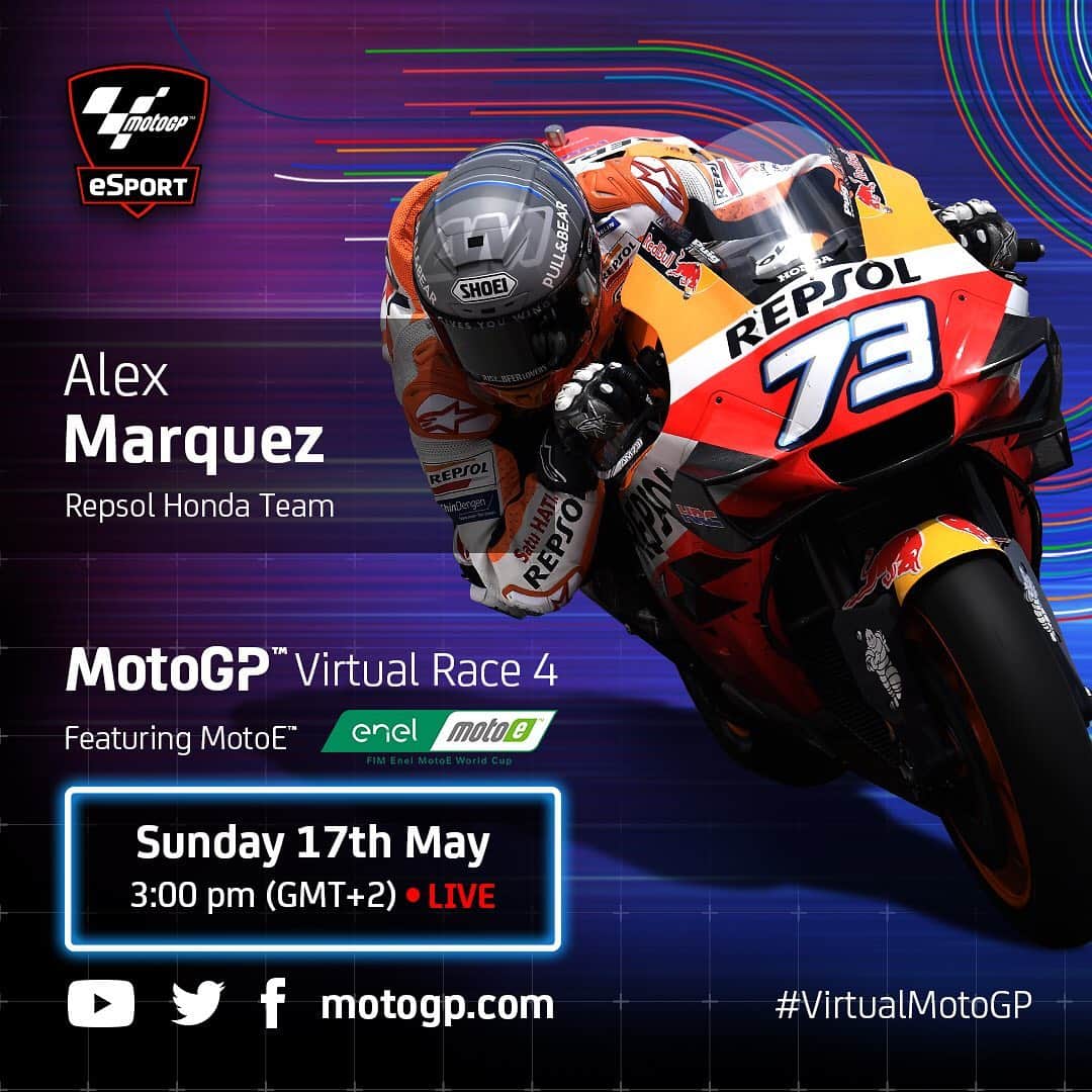 レプソル・ホンダのインスタグラム：「One win and a run of podiums so far. Can @alexmarquez73 get another 🏆? Comment where you think he’ll finish 👇」
