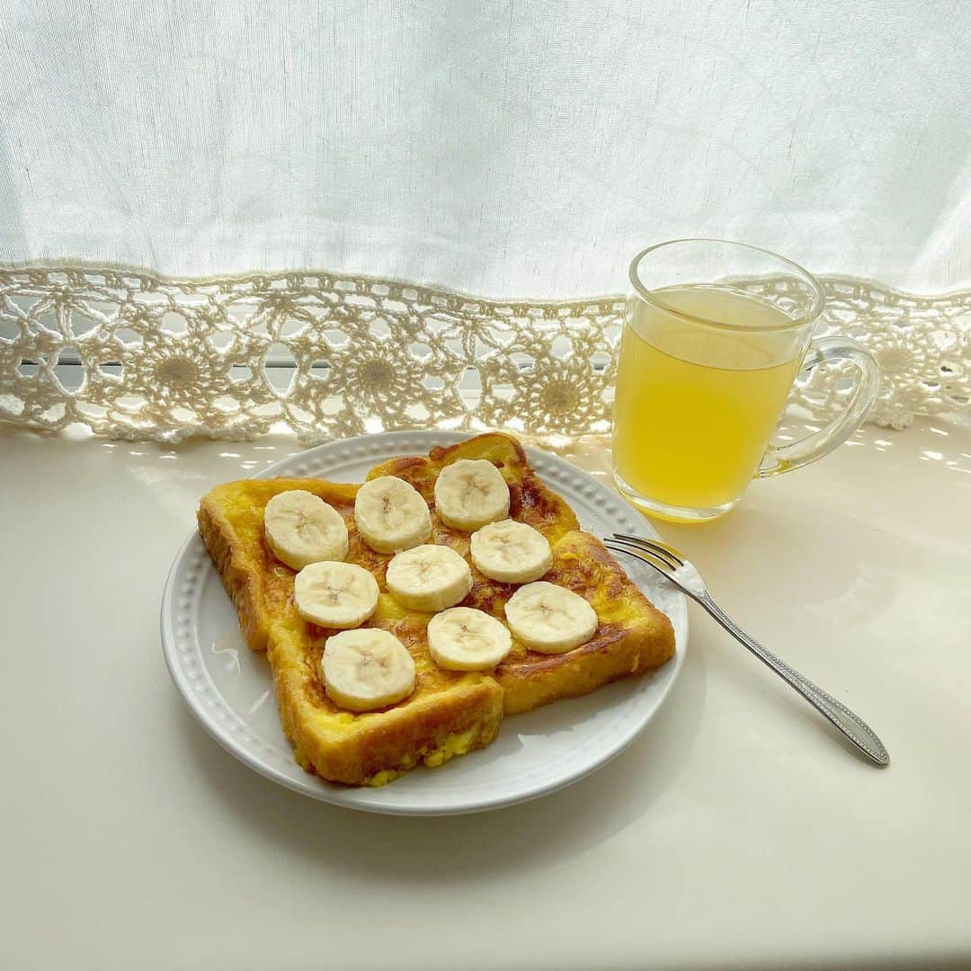 中村真凜さんのインスタグラム写真 - (中村真凜Instagram)「French toast🍞🍌」5月16日 12時58分 - marimero1121