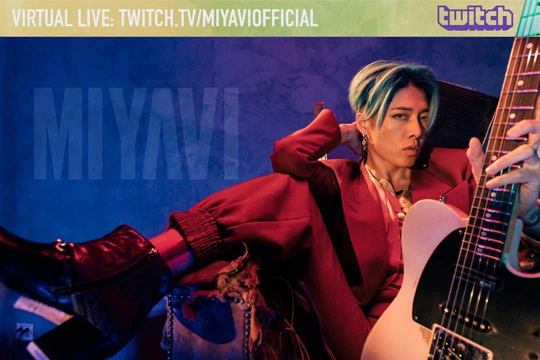 MIYAVI（石原貴雅）さんのインスタグラム写真 - (MIYAVI（石原貴雅）Instagram)「@miyavi_ishihara Virtual Live today on @twitch Follow his official account ▶︎ https://www.twitch.tv/miyaviofficial﻿ Time・・・ 8PM (TOKYO) - 12PM (LONDON) - 7AM (NEWYORK) ﻿」5月16日 15時11分 - miyavi_staff