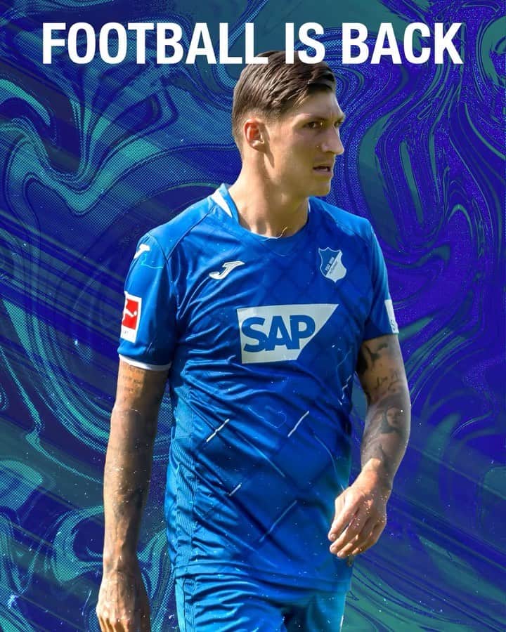 シュテフェン・ツバーのインスタグラム：「today is a good day⚽💙 #sz17  #matchday #bundesliga #tsghoffenheim⁠⠀ ⁠⠀」