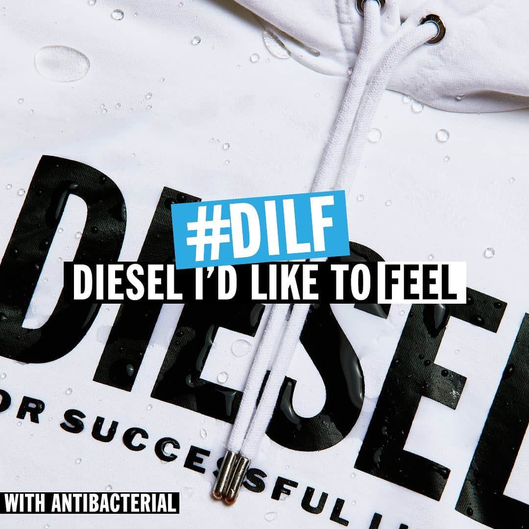 ディーゼルのインスタグラム：「Diesel limited edition #Upfreshing collection will make you experience a long-lasting pleasure never felt before. Thanks to our innovative #antibacterial barrier, the outfit is always protected from the consequences of your #Braveness. Run, sweat dance in the sun or in the rain. No matters. Our #ProtectorShield will keep your clothes always dry, fresh and clean. It’s the kind of Diesel you would like to feel. Check the collection. (Online only)」