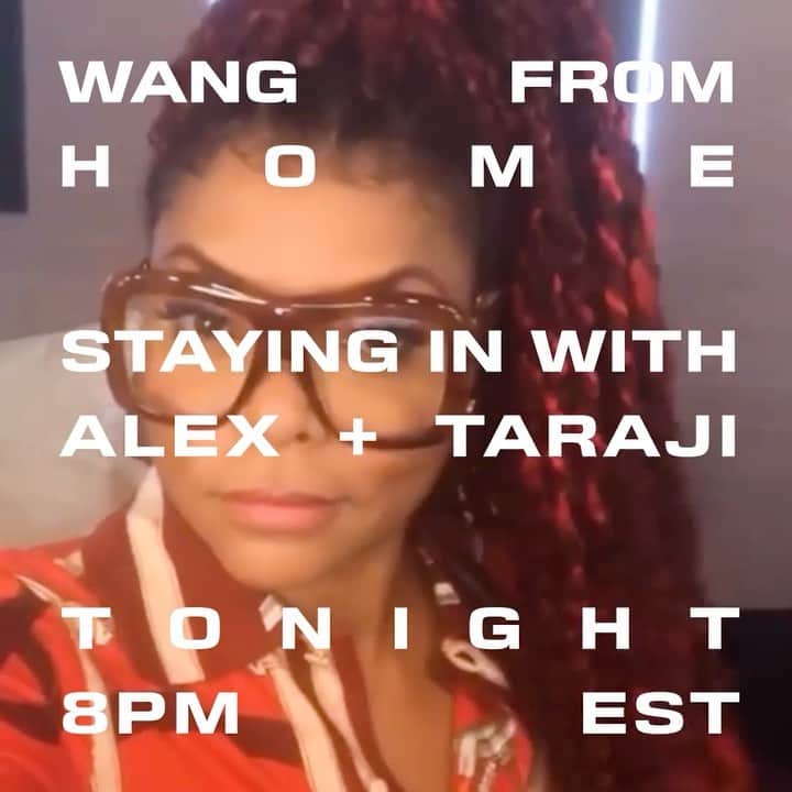 アレキサンダー・ワンのインスタグラム：「Taraji and DIY white t-shirts? Love to see it. Swipe for what you need for tonight’s IG Live.  #StayingInWithAlex #WangFromHome」
