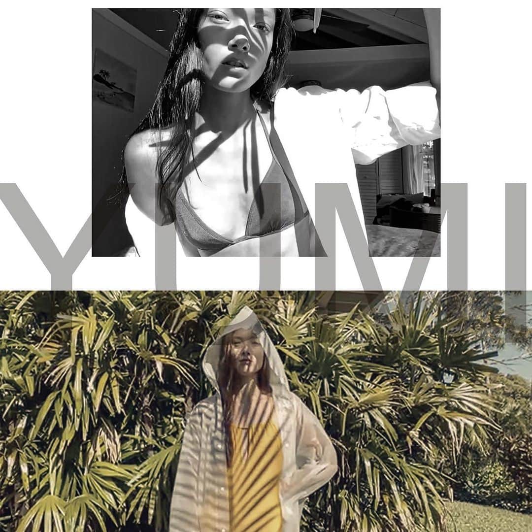 ユミ・ランバートのインスタグラム：「Me and my Maui palms threes. Shot remotely with @mathieu_puga 🥰 🩱 @yasmineeslami」