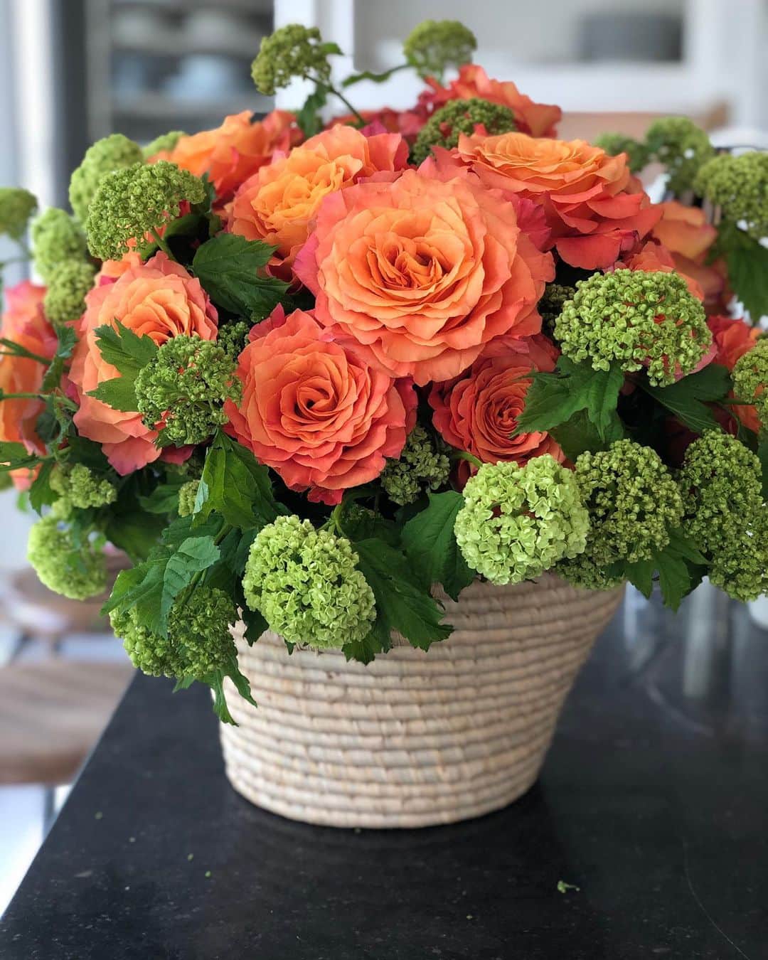 アイナ・ガーテンさんのインスタグラム写真 - (アイナ・ガーテンInstagram)「Thank you @miguelfloresvianna for the gorgeous flowers!  Loved talking to you and @cabanamagazine !  #orangeroses  #viburnum @sagharborflorist」5月17日 2時16分 - inagarten
