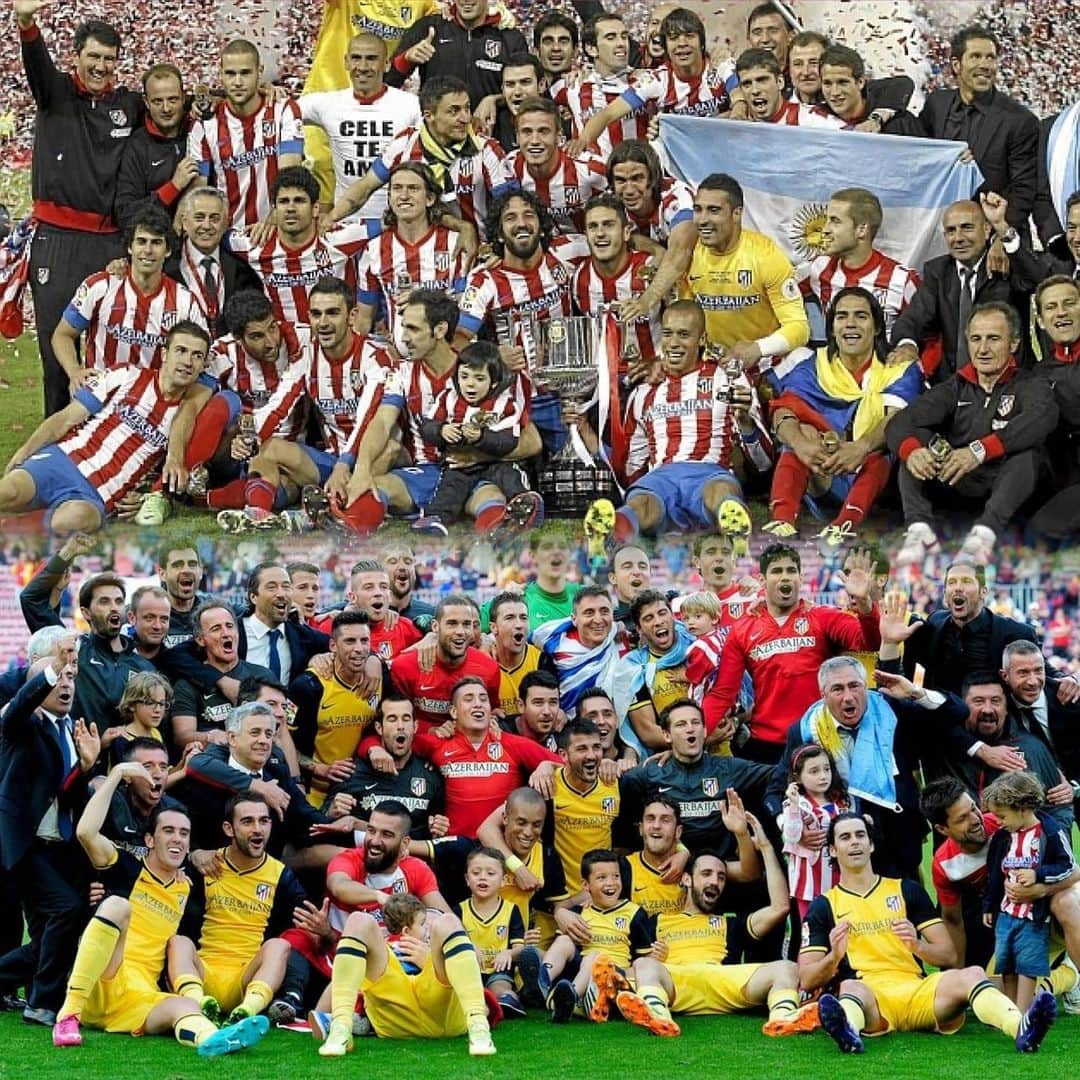 エミリアーノ・インスアのインスタグラム：「📆 #UnDiaComoHoy | Un 17 de Mayo y Dos Títulos hermosos para recordar @AtleticoDeMadrid 🏆Campeones de #CopaDelRey (2013) 🏆Campeones de @LaLiga (2014)  #AupaAtleti #AtletiCampeon #AniversarioColchonero」