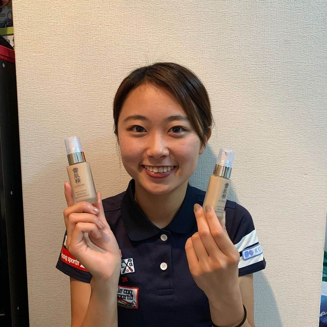 安田祐香のインスタグラム：「#KOSEスポーツビューティーバトン  に参加させていただきます。私は河本結選手からバトンを受けました！@maisonkoseで明日公開されます！是非みなさんご覧ください。  #stayhome #kosesportsbeauty #maisonkose#雪肌精」