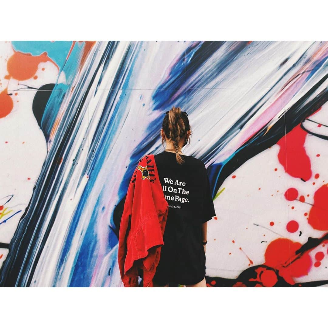 紗栄子さんのインスタグラム写真 - (紗栄子Instagram)「Think The DAY.🌏 チャリティTシャツ×チェック柄布マスク(Black)XL ¥6,600  #ThinkTheDAY」5月17日 14時01分 - saekoofficial