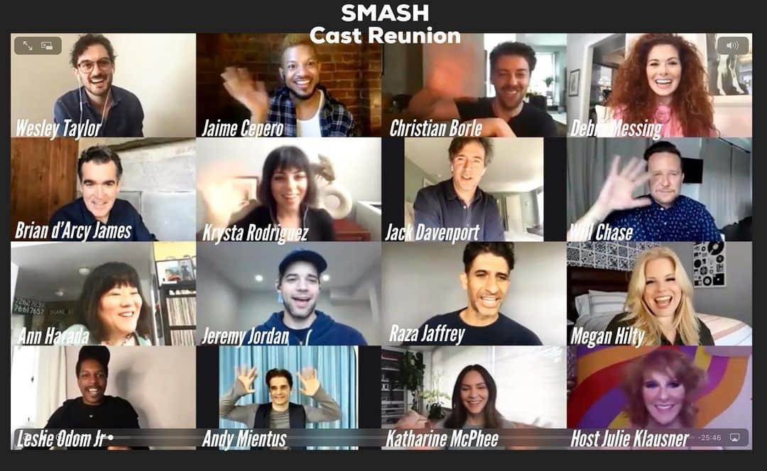 メーガン・ヒルティさんのインスタグラム写真 - (メーガン・ヒルティInstagram)「Who’s excited? Here’s a screen shot from our Smash Cast Reunion that will air between the two acts of our one-night-only Bombshell concert. Be sure to watch on People.com this Wednesday 5/20! #bombshell #smash #teamivy #teamkaren #smashlives」5月18日 1時46分 - meganhilty