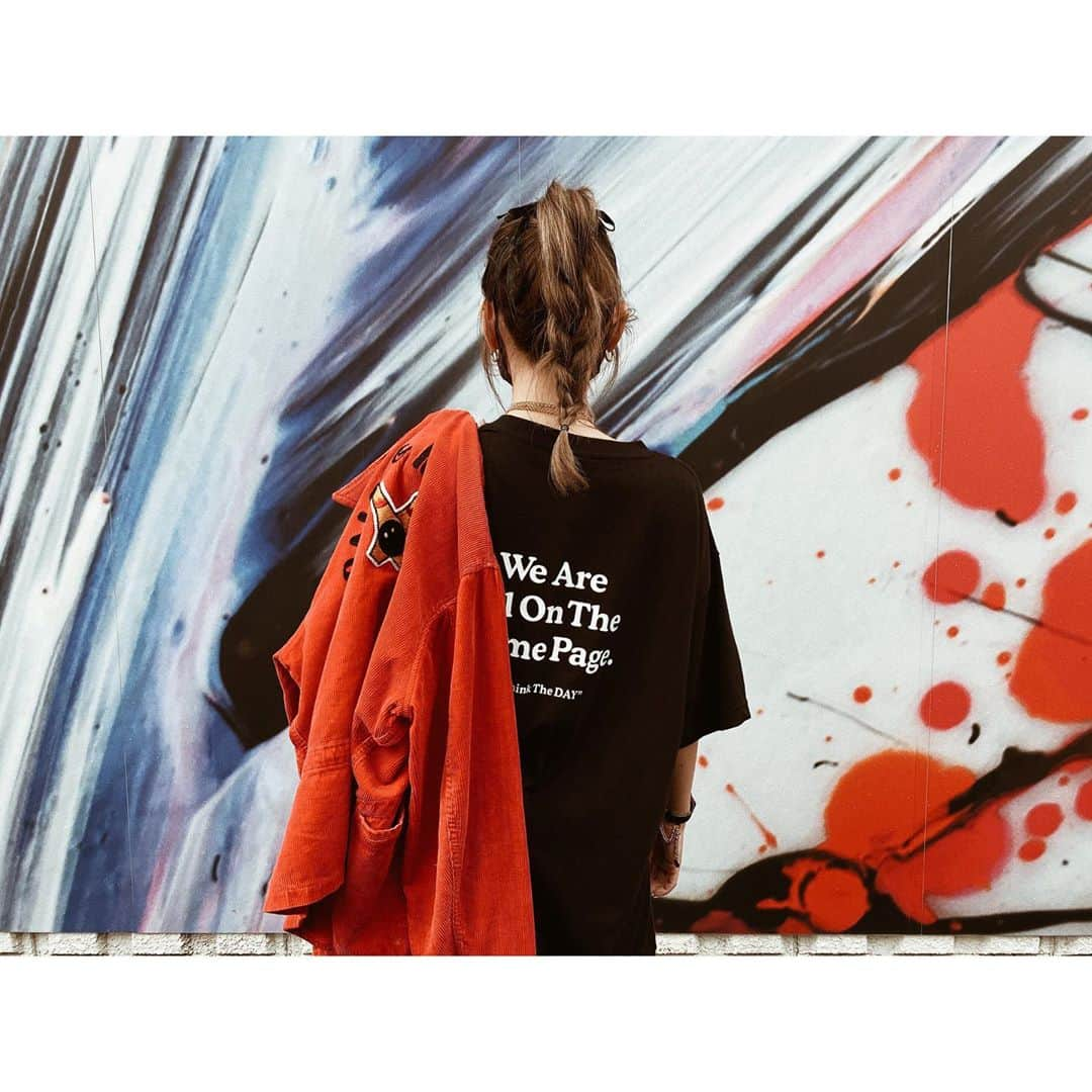 紗栄子さんのインスタグラム写真 - (紗栄子Instagram)「Think The DAY.🌏 チャリティーTシャツ×チェック柄布マスク(Black)XL ¥6,600 #ThinkTheDAY」5月17日 19時08分 - saekoofficial