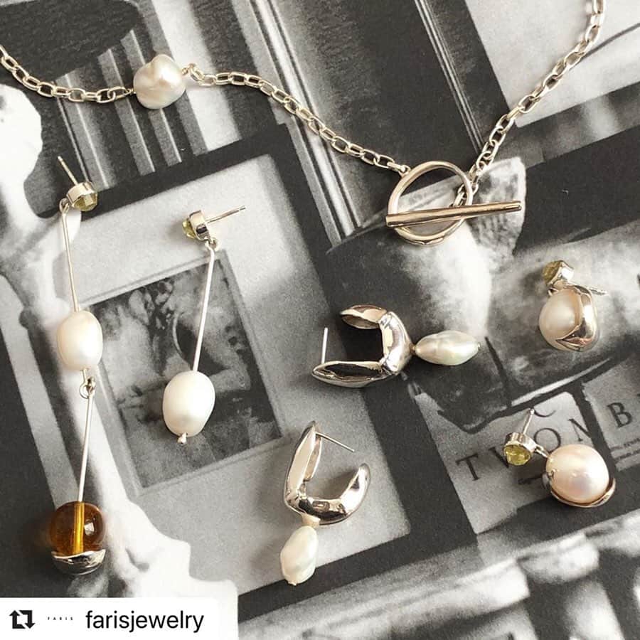 Sisterさんのインスタグラム写真 - (SisterInstagram)「-「FARIS」Now on sale-  ANKA PERLA Lariat/SILVER ¥33,000 (+tax)  #faris #farisjewely #sister_tokyo #accessory  #Repost @farisjewelry with @make_repost ・・・ Silver, lemon quartz and pearls. ✨」5月17日 19時34分 - sister_tokyo