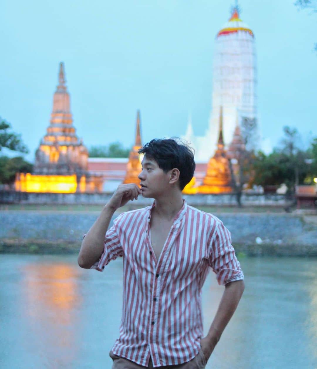 アイス・サランユーのインスタグラム：「🙏 #Socialdistancing  #Ayuttha #อยุธยา」