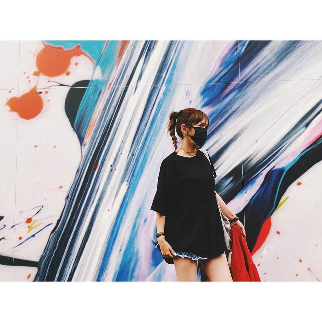 紗栄子さんのインスタグラム写真 - (紗栄子Instagram)「Think The  DAY.🌏 チャリティTシャツ×チェック柄布マスク(Black)XL ¥6,600 #ThinkTheDAY」5月17日 22時05分 - saekoofficial