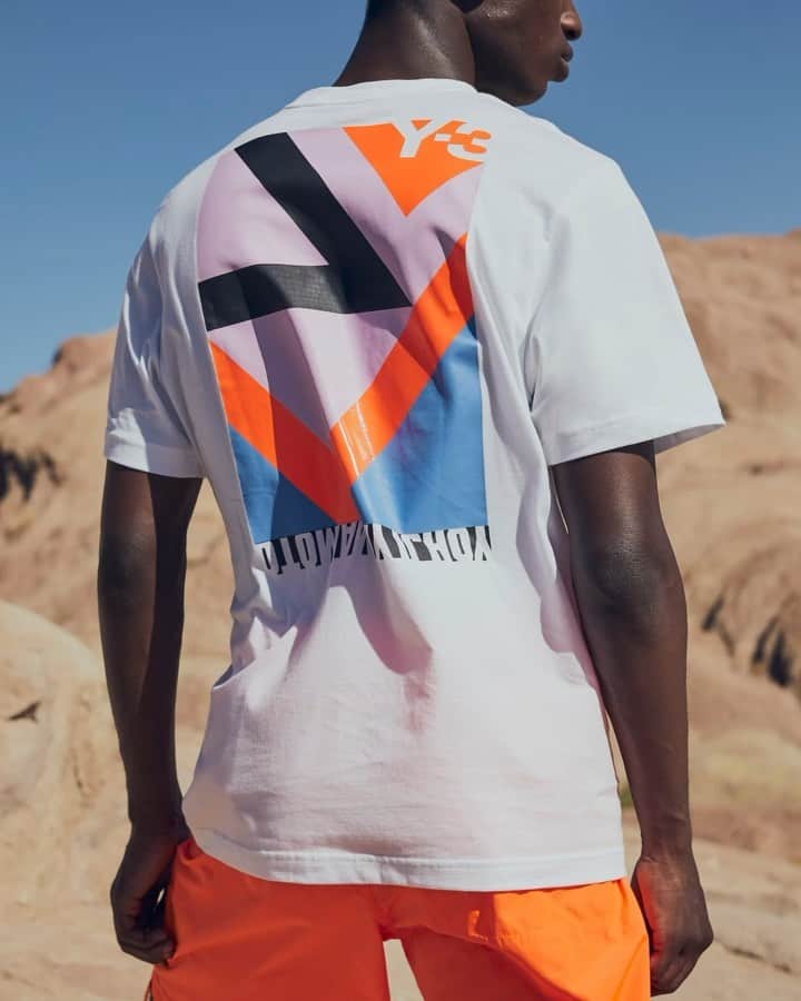 ワイスリーのインスタグラム：「Y-3 Placed Graphic Tee. Y-3 Spring/Summer 2020. --- #adidas #Y3 #YohjiYamamoto」