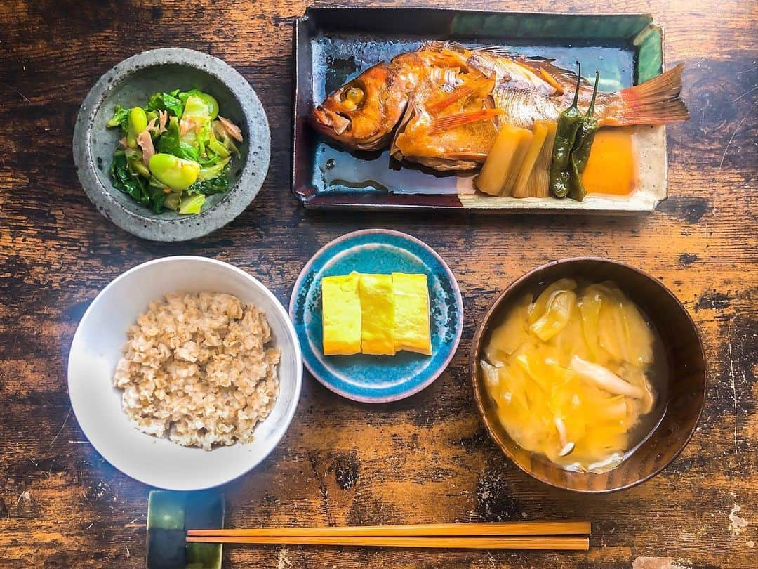 飯田瑞規さんのインスタグラム写真 - (飯田瑞規Instagram)「・ 主食をオートミールにしてから体調が良いので惰性で食べたりせず、考えながら生活をすることが習慣化出来てきた。メバルの煮付け。空豆やメバルは旬だね。  あと他にも今まで興味はあったが、手を出せていなかったものの勉強や調べ物が出来て嬉しい。  2枚目は先週読んだり、読み直した本。 本も今までほぼSFか映画評論本しか読んでなかったから、別のジャンルを読むのも新鮮。  自粛があけても、丁寧に暮らしていけたらいいな。」5月17日 23時29分 - mizuki_iida