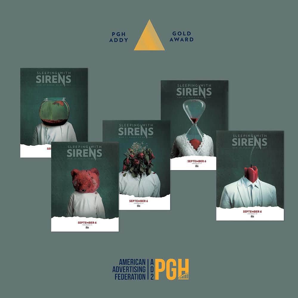 ジャスティン・ヒルズのインスタグラム：「The How It Feels to Be Lost art created by @DougDeanArt won a Gold Award at the Pittsburgh ADDYs hosted by @AAFPGH. Thank you everyone for supporting this album!」