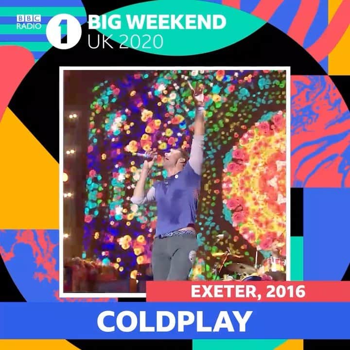 Coldplayのインスタグラム：「@bbcradio1 will be replaying the band's 2016 headline set from Exeter as part of #BigWeekend UK 2020, at 12 noon BST on Saturday, May 23rd.」