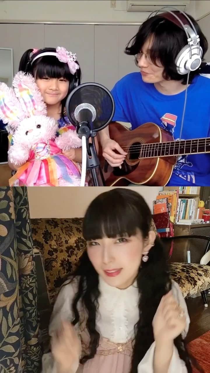 永井聖一のインスタグラム：「Thank you @daoko_official !﻿ 自粛期間中のある日、子供達にそれぞれ曲をプレゼントしたところ、はるみに「モモ姫の分も作って！」と言われ「？」に…。﻿ そうか、君が肌身離さず連れ回しているウサギのぬいぐるみは、モモっていう女の子だったね。それなら…﻿ 「DAOKOちゃん、モモ役、お願いしてもいい？」﻿ 二つ返事で引き受けてくれて本当にありがとう。おかげでとっても素敵な歌になりました🐰﻿」