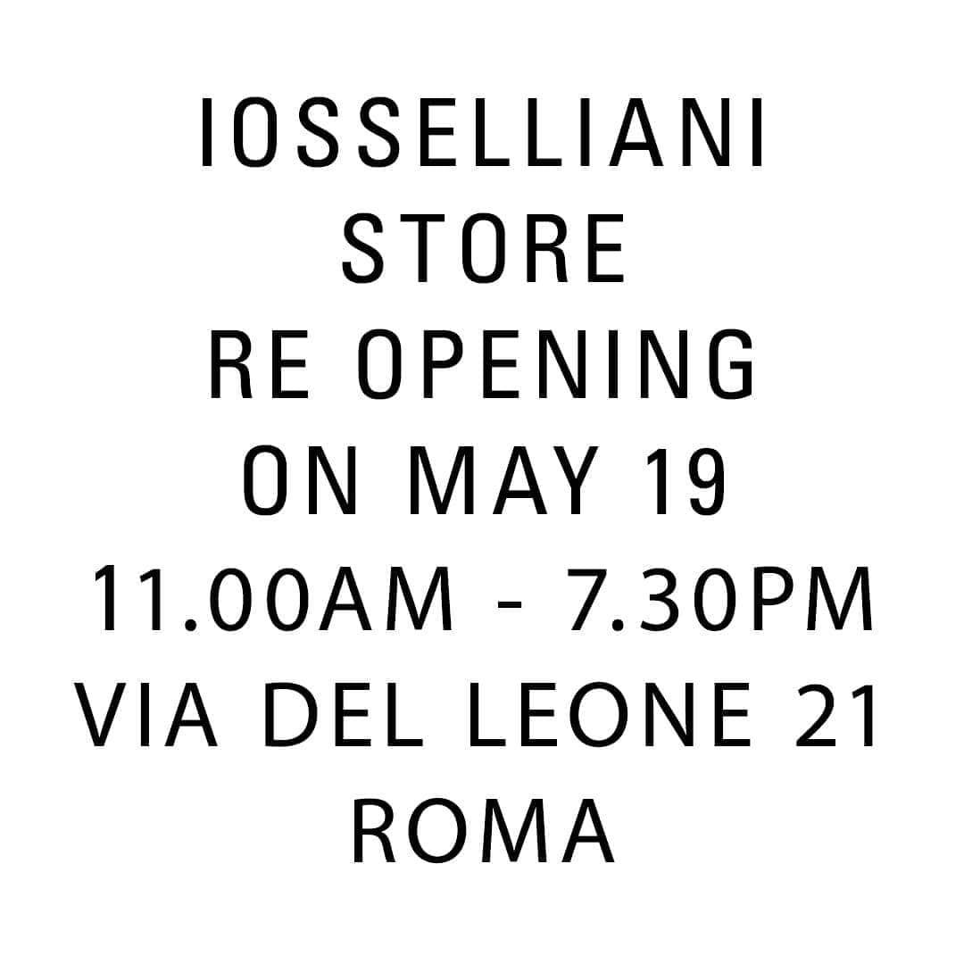 イオッセリアーニさんのインスタグラム写真 - (イオッセリアーニInstagram)「#iosselliani #store #reopening on May 19. Via del Leone 21, #roma」5月18日 23時37分 - iosselliani